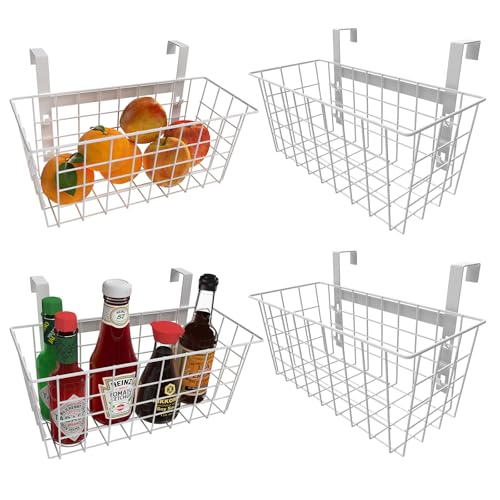 Hanging Kitchen Baskets Wire Storage Basket Over the Cabinet Door Organizer