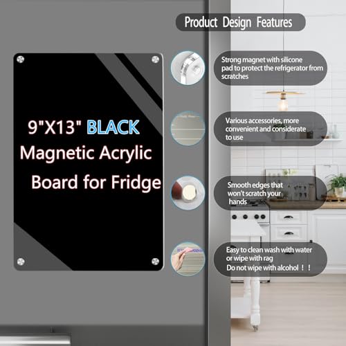 9"x13" Clear Weekly Meal Planner Magnetic Acrylic Board