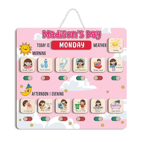 Personalized Wooden Chore Chart for Kids