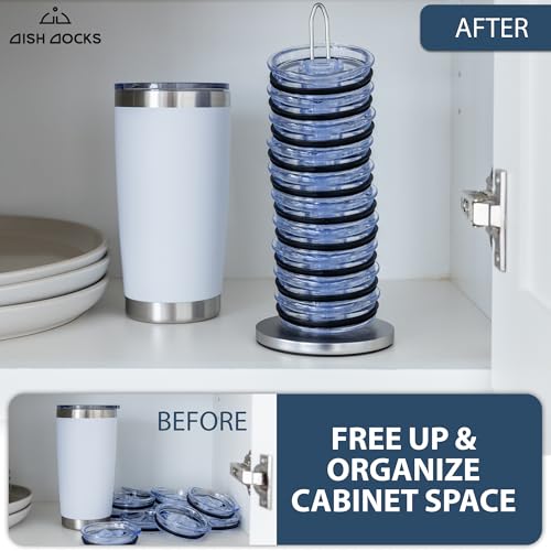Tumbler Lid Organizer for Cabinet & Countertop