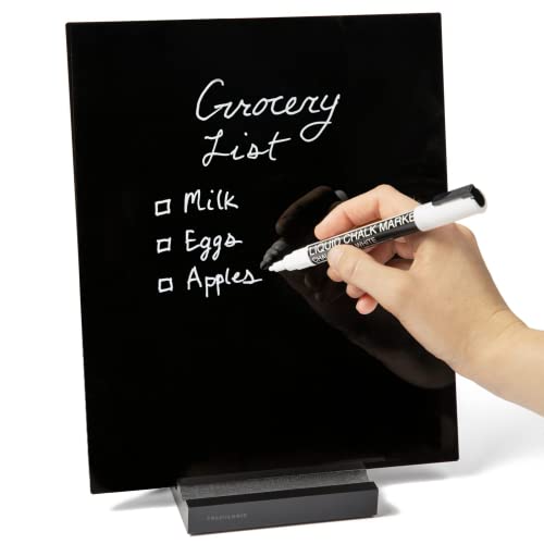 Black Acrylic Dry Erase Board with Stand