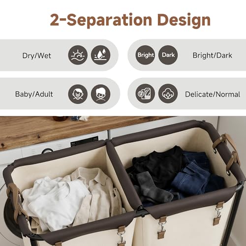 390L Extra Large Lanudry Hamper with Wheels