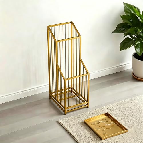 Elegant Metal Umbrella Storage Stand Rack Waterproof Entryway with Decorative