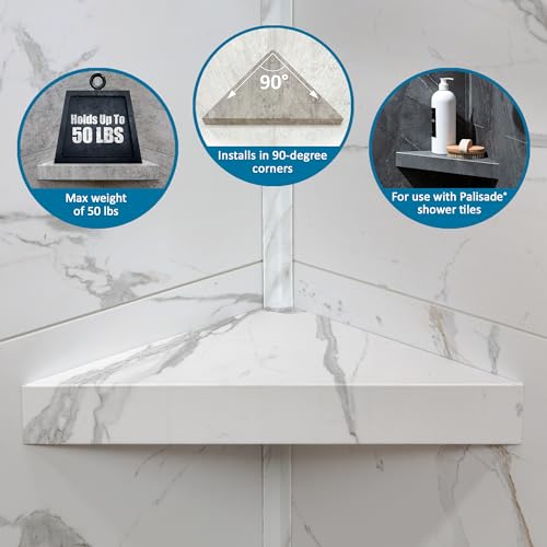Vinyl Waterproof Corner Shower Shelf