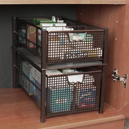 DecoBros Mesh Cabinet Basket Organizer