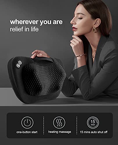 Shiatsu Back Massager with Heat for Pain Relief