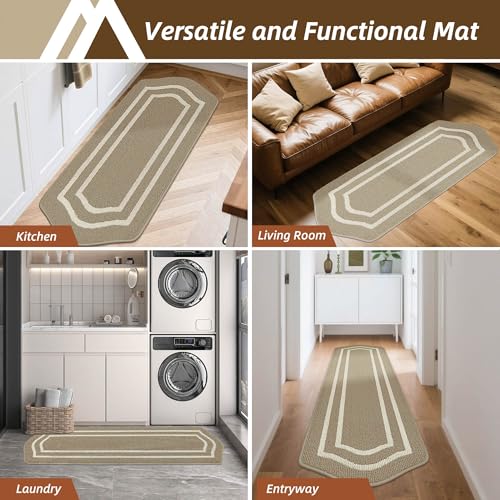 Long Kitchen Floor Mats for in Front of Sink Super Absorbent Kitchen Rugs and Mats 24"x48" Non