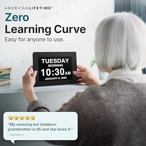 Day Clock Large Digital Display with Date and Day of The Week
