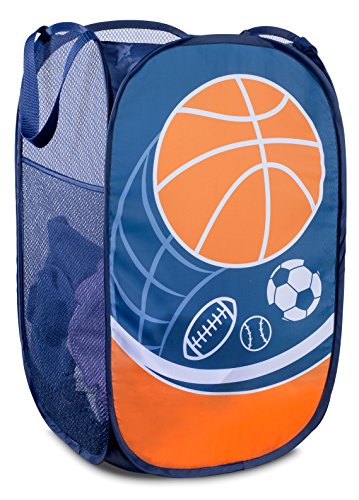 Collapsible Mesh Pop Up Hamper with Side Pocket