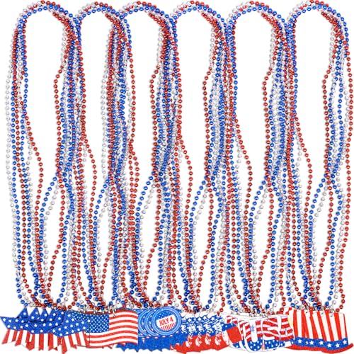 20PCS Fourth 4th of July Necklaces Beads