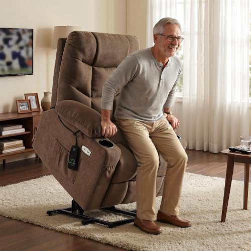 Power Lift Recliner Chair with Extended Footrest for Elderly People