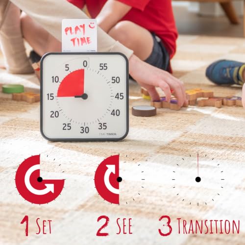 Original Visual Timer 60 Minute Countdown Clock with Dry Erase Activity Card