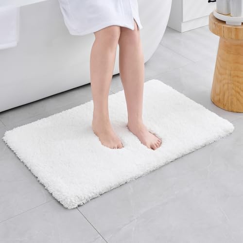Bathroom Rug Non Slip Fluffy Bath Mat for Bathroom Floor Washable Plush Luxury Bath Rug for Tub Soft Shaggy Shower Sink Mat