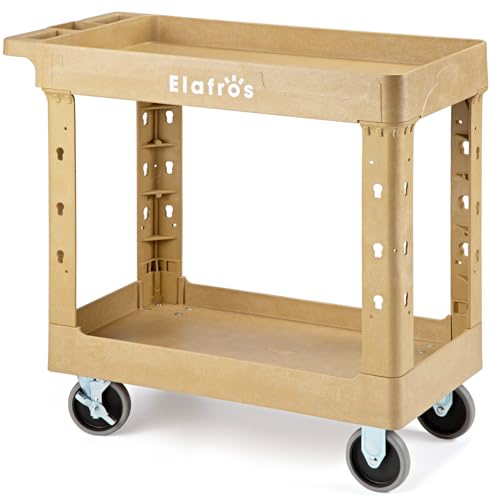 Heavy Duty Plastic Utility Cart 34 x 17 Inch