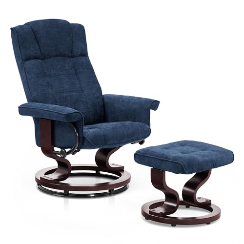 Manual Swivel Recliner with Ottoman