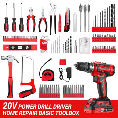 20V Power Drill Tool Set with Battery Electric Drill Driver