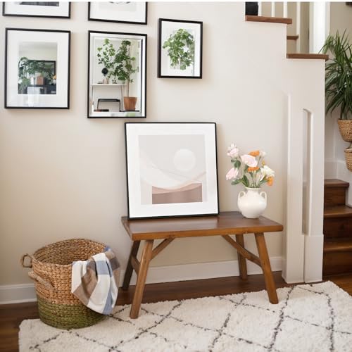 Handcrafted Solid Wood Bench 24AT7PV6
