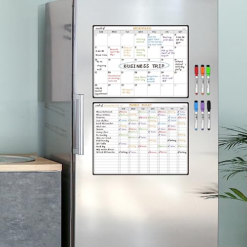 Magnetic Dry Erase Chore and Month Whiteboard