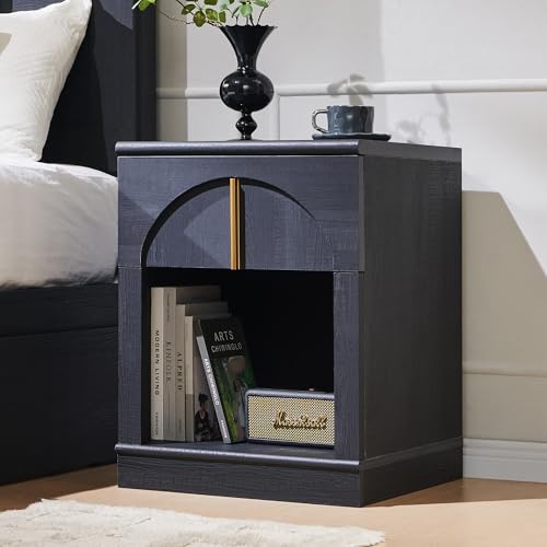 Modern Night Stand with Arched Panel