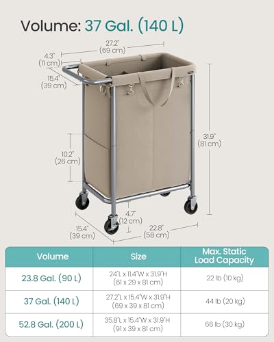 Laundry Basket with Wheels