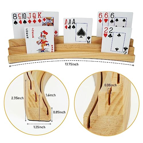 Curved Wooden Playing Card Holders