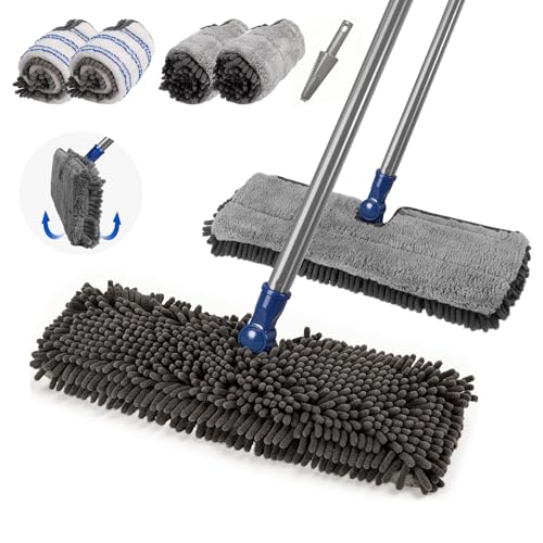 Flat Mop with Stainless Steel Handle