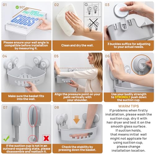 Corner Shower Caddy Suction Cup
