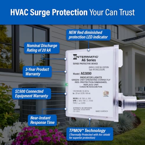 AG3000 120 240 VAC Universal HVAC Surge Protective Device