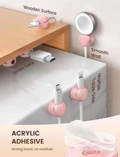 Rotatable Desk Cord Organizer Cable Management Holder Clips