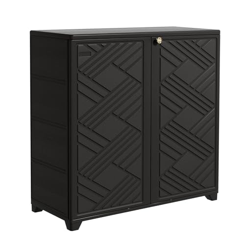 Outdoor Indoor Storage Cabinet Resin Cabinet Waterproof White