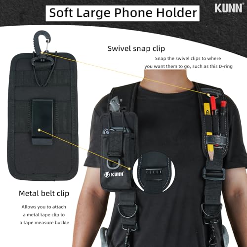 Leather Tool Belt Suspenders Construction Bag Suspenders Molded Air Channel Work Belt Suspender for Carpenter