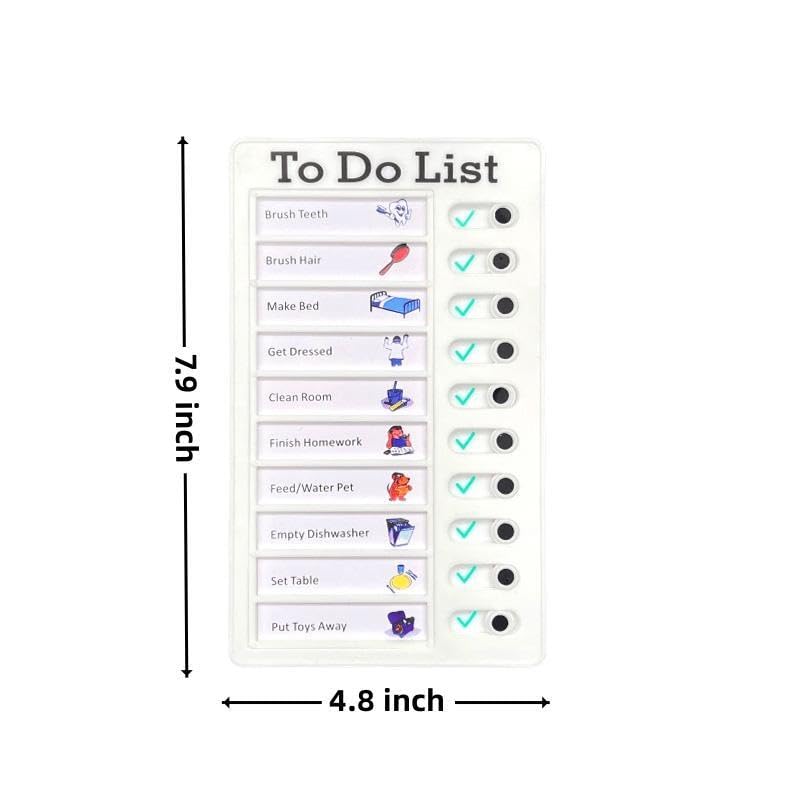 2 Pcs Chore Chart for Adults to do List My Chores Checklist Task Board Sliding Routine Chart for Kids