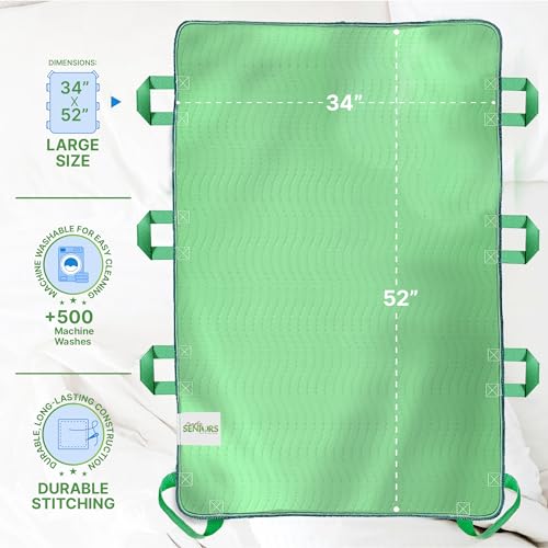 Reusable Positioning Bed Pad with 8 Handles