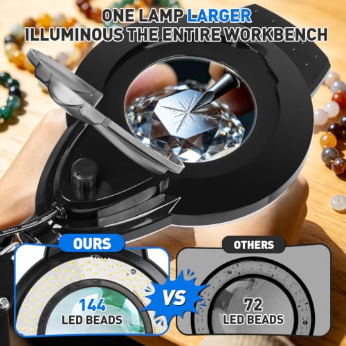 KIRKAS LED Magnifying Lamp with Clamp