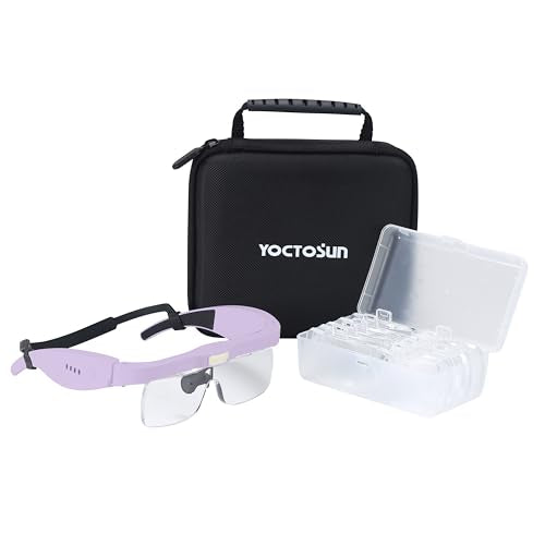 Magnifying Glasses with 3 LED Lights and 5 Detachable Lenses