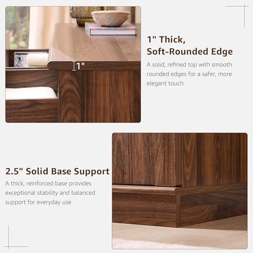 Modern Night Stand with Arched Panel