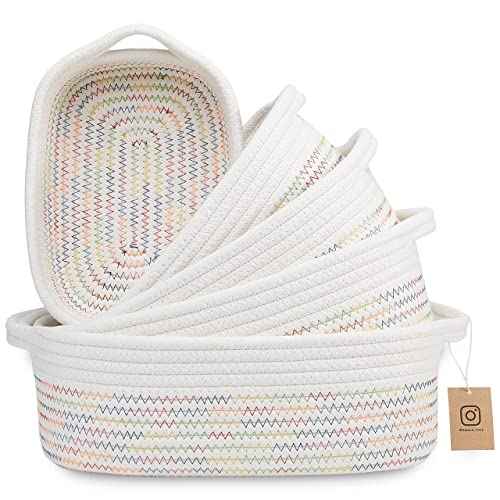 Rectangle Rope Baskets Set of 5