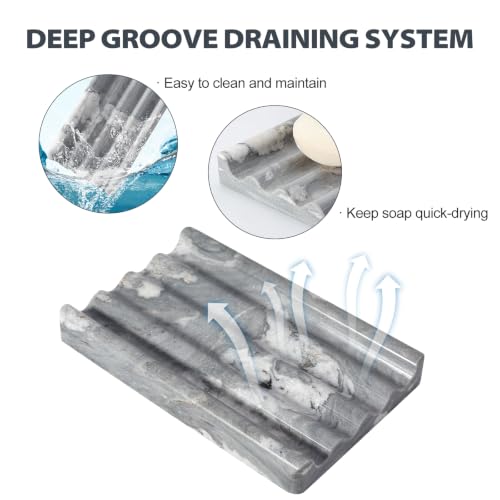Natural Marble Soap Dish for Shower