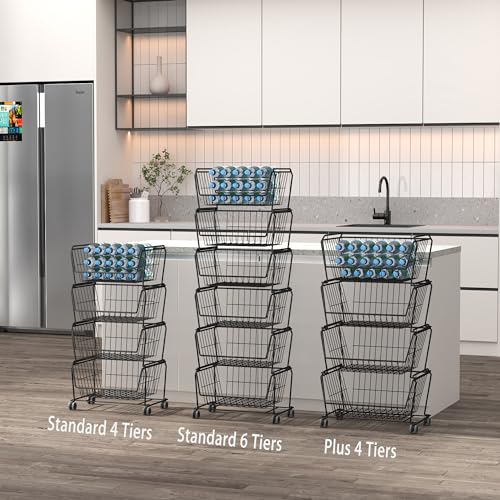 Stackable Metal Storage Carts