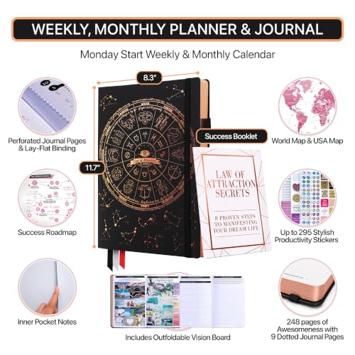 Life Planner Deluxe Undated Planner Weekly and Monthly Manifestiing Journal