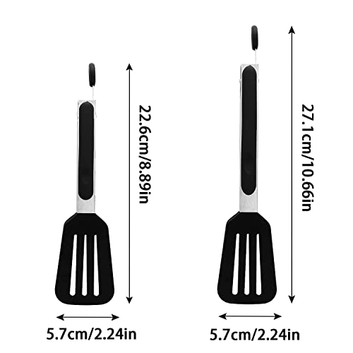 Stainless Steel Silicone Serving Tongs with Locking Handle
