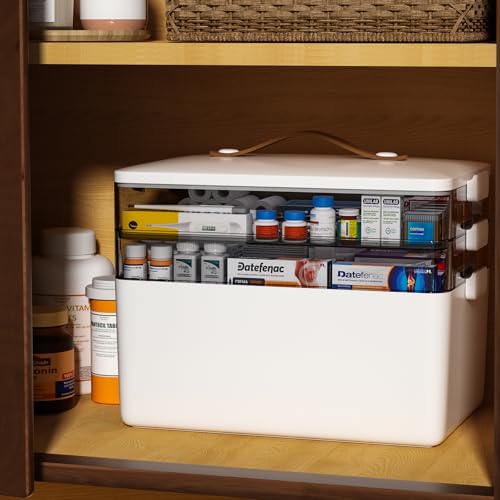4 Tier Medicine Storage Box Organizer Portable First Aid kit Box Sewing
