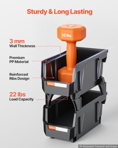 Plastic Stackable Storage Bins