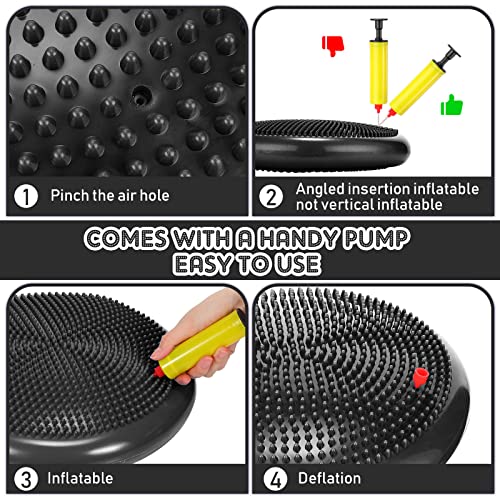 4 Pcs Wiggle Seat Flexible Inflated Wobble Cushion