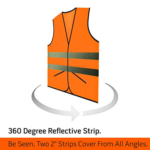 Pocket Safety Vest Bulk Pack Reflective High Visibility Men Women