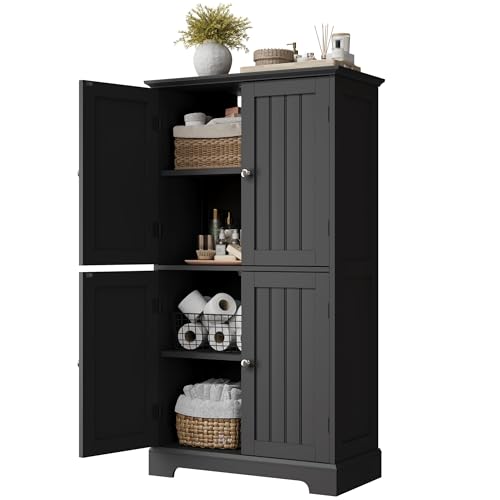Bathroom Floor Storage Cabinet with Doors