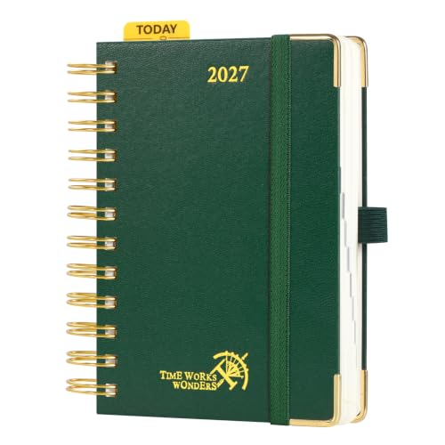 2026 2027 Academic Daily Planner One Page Per Day Hardcover Appointment Book with Hourly Time Slots