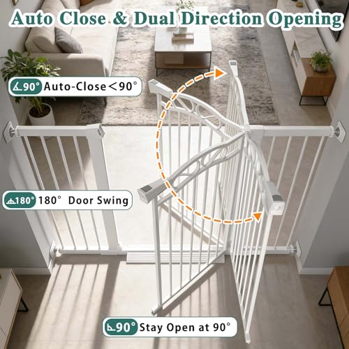 Extra Wide Baby Gate for Kids Or Pets Walk Thru Dog Gates for The House Doorway Child Safety Gate