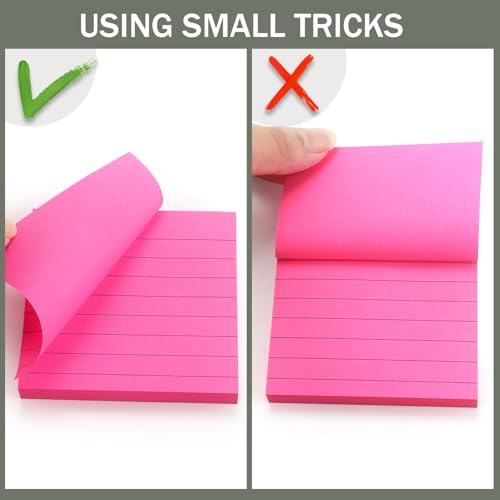 Sticky Notes with Lines Lined Sticky Notes Bright Multi Colors