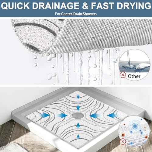 Square Shower Mat Non Slip